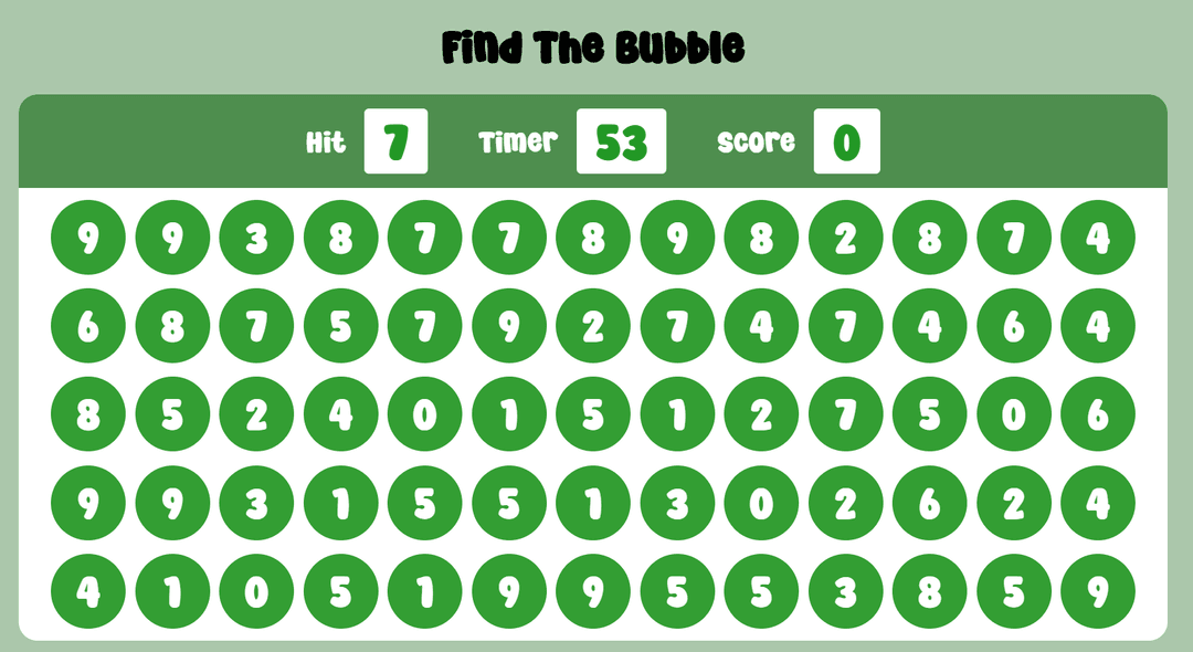 find-the-bubble GAME